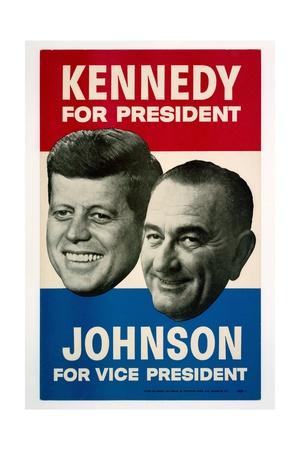 Presidential Campaign Johnson Poster LBJ for the USA Lyndon B